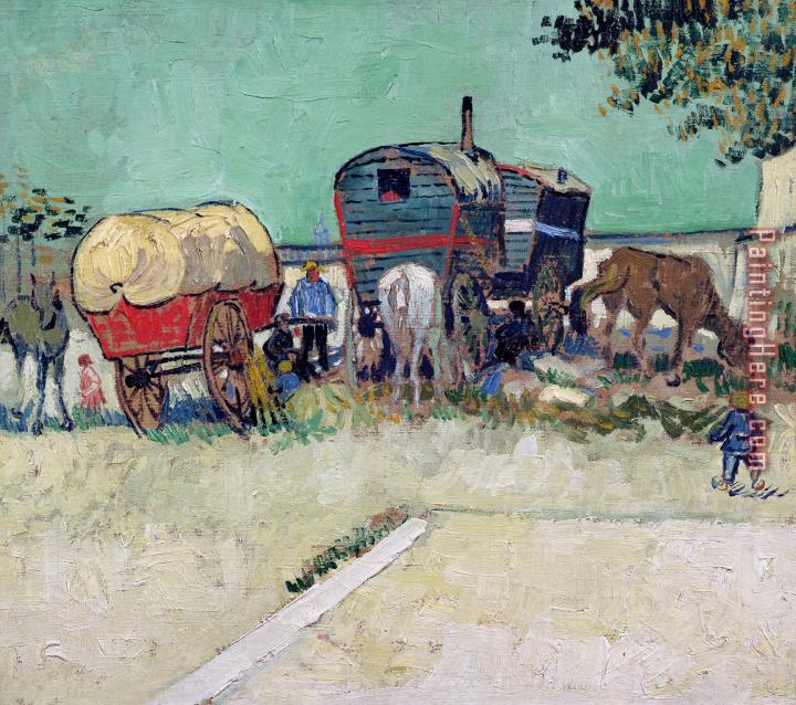 Vincent van Gogh The Caravans Gypsy Encampment Near Arles